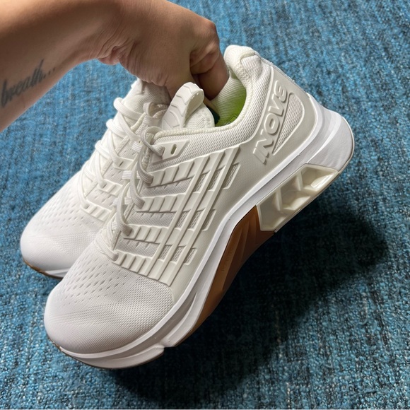 Inov-8 F-Lite Max Weightlifting Shoes in White Gum Women's Size 8.5 WIDE Width - Picture 4 of 9